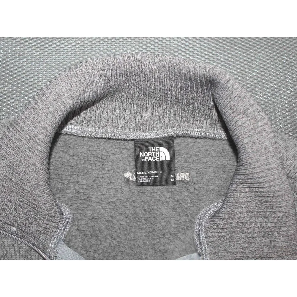 North Face Gray L/S Full-Zip Fleece‎ Jacket Jim Beam Embroidered Mens Size M